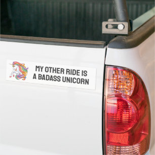 Autocollant De Voiture Unicorne couleur texte personnalisé
