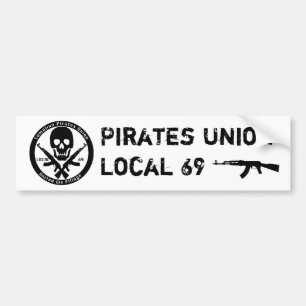 Autocollant De Voiture Union de pirates - gens du pays 69
