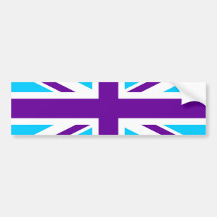 Autocollant De Voiture Union Jack violet Aqua