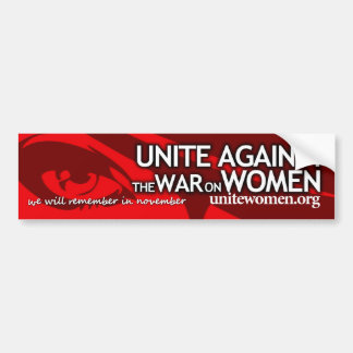 Autocollant De Voiture Unissez contre la guerre sur des femmes