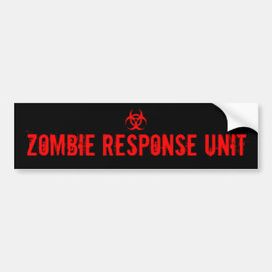 AUTOCOLLANT DE VOITURE UNITÉ DE RÉPONSE DE ZOMBI