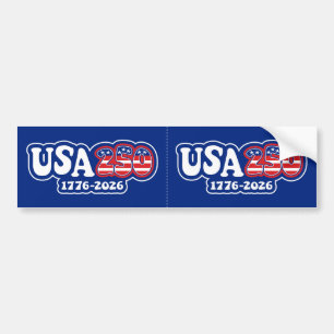 Autocollant De Voiture USA 250 - 250e anniversaire de l'Amérique Rouge Bl
