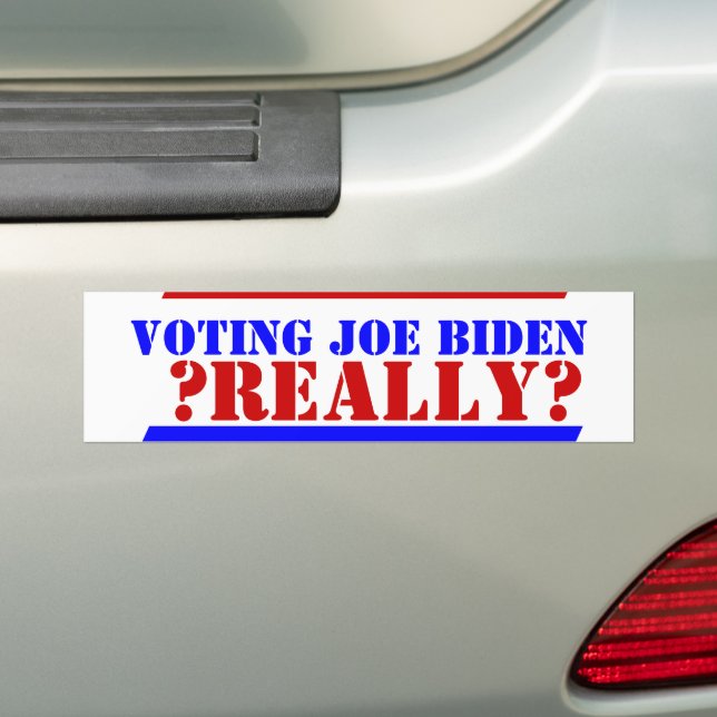 Autocollant De Voiture USA AMERICA VOTER voter Joe Biden ? Vraiment fou ? (En voiture)