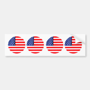 Autocollant De Voiture USA Flag Circle Tdhe MUSEUM Zazzle
