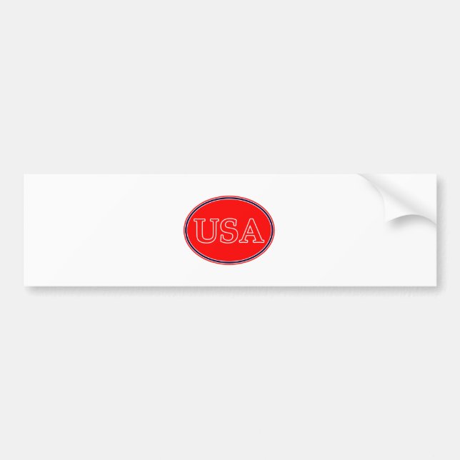 Autocollant De Voiture USA Rouge Blanc et Bleu 3 Le MUSÉE Zazzle Cadeaux (Devant)