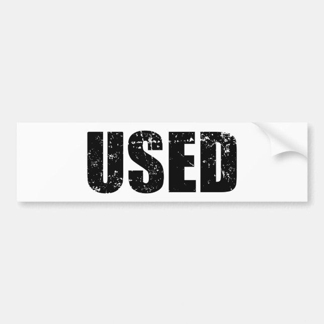 AUTOCOLLANT DE VOITURE UTILISÉ (Devant)