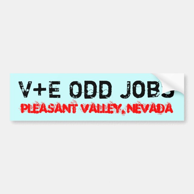 Autocollant De Voiture V+Les travaux impairs d'E (Devant)