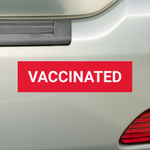 Autocollant De Voiture Vacciné, rouge et blanc