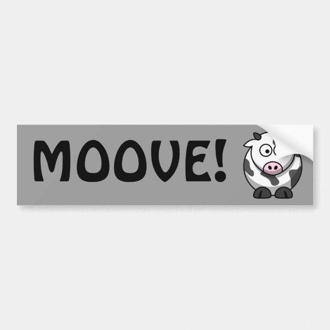 Autocollant De Voiture Vache mignonne (Devant)