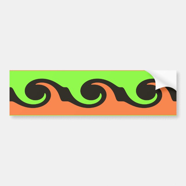 Autocollant De Voiture vague colorée (Devant)