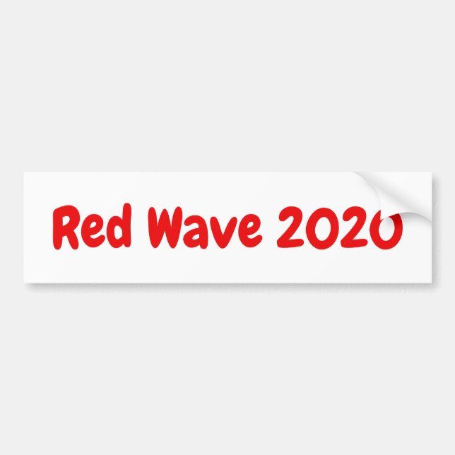 Autocollant De Voiture Vague rouge 2020 - slogan politique républicain (Devant)