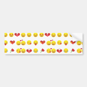 Autocollant De Voiture Valentine Emojis