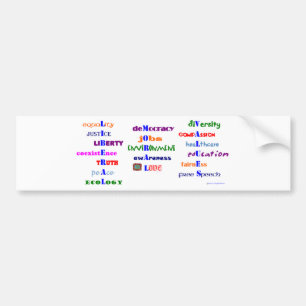 Autocollant De Voiture Valeurs morales libérales