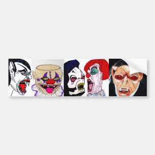 Autocollant De Voiture VAMPIRE, AND DERANGED CLOWN bumpersticker Bumper S