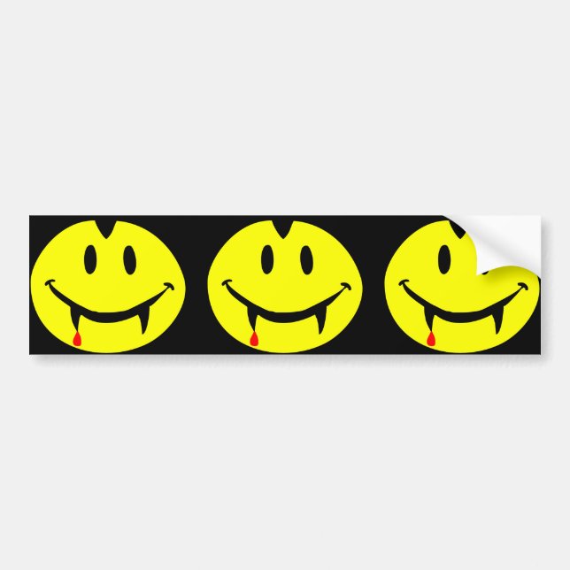 Autocollant De Voiture vampire emoji dracula (Devant)