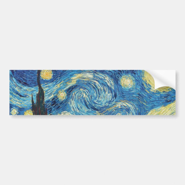 Autocollant De Voiture Van Gogh Starry Classic Nuit Impressionnisme Art (Devant)