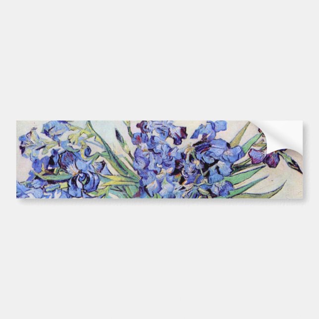 Autocollant De Voiture Vase Still Life avec Irises par Vincent van Gogh (Devant)