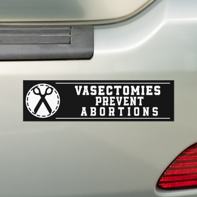 Autocollant De Voiture Vasectomies Empêcher les avortements Pro-Choice (En voiture)