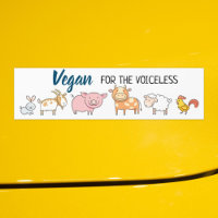 Vegan pour le blanc sans voix avec six animaux