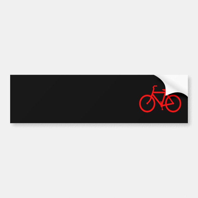 Autocollant De Voiture Vélo Rouge (Devant)