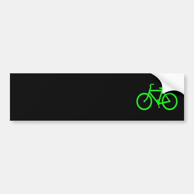 Autocollant De Voiture Vélo Vert Citron (Devant)