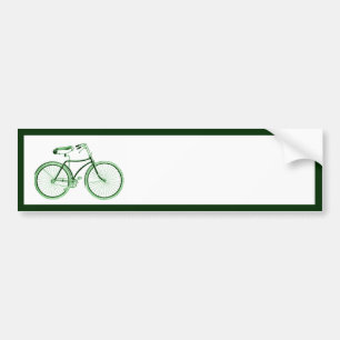 Autocollant De Voiture Vélo vert vintage