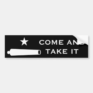 Autocollant De Voiture Venez et prenez le drapeau ~ Texas