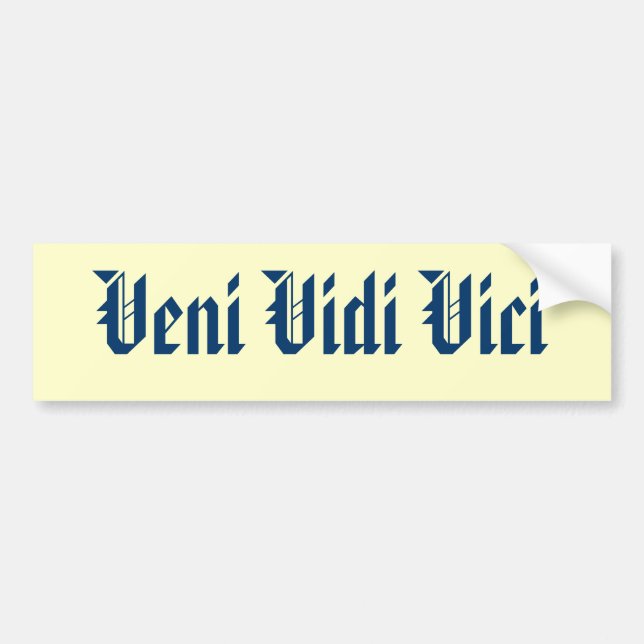 Autocollant De Voiture Veni Vidi Vici (Devant)