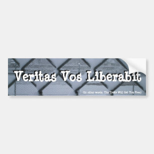 Autocollant De Voiture Veritas Vos Liberabit (clôturé)