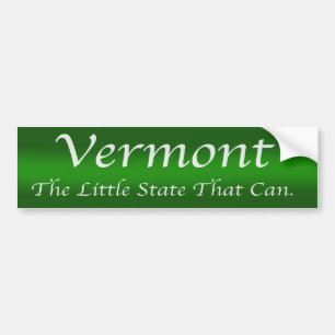 Autocollant De Voiture Vermont. Le petit état qui peut.