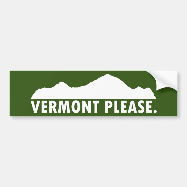 Autocollant De Voiture Vermont S'il vous plaît (Devant)