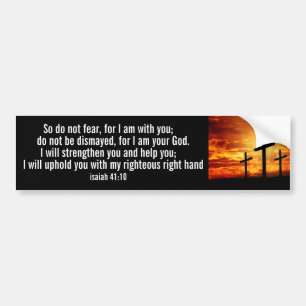 AUTOCOLLANT DE VOITURE VERSE DE LA BIBLE CHRÉTIENNE TENDANCE CROIX DE SOL