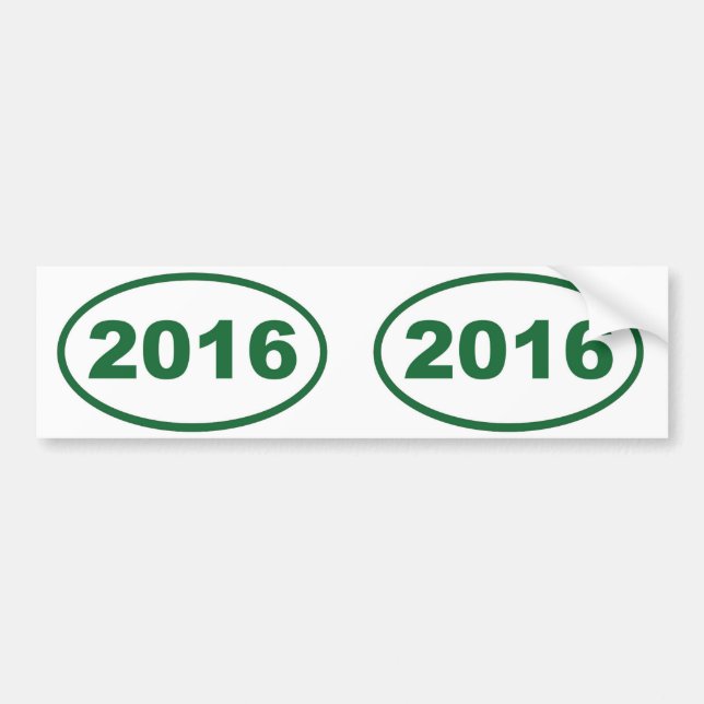 Autocollant De Voiture Vert 2016 (Devant)