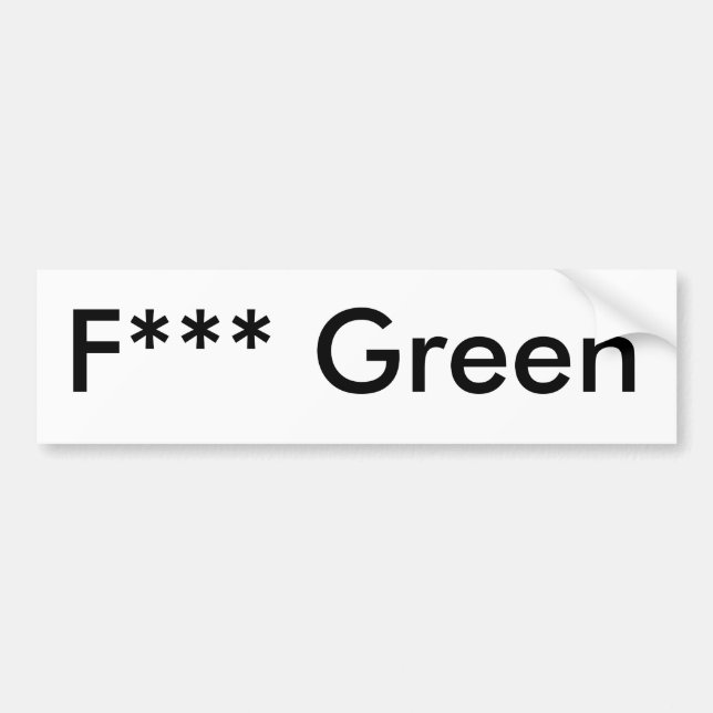 Autocollant De Voiture Vert de *** de F (Devant)