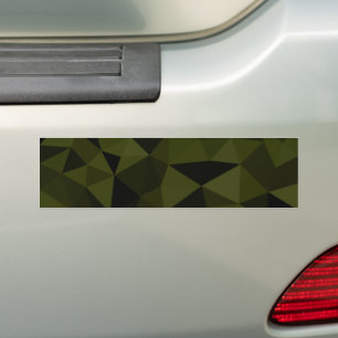 Autocollant De Voiture Vert foncé de l'armée noir motif de maille géométr