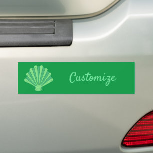 Autocollant De Voiture Vert sauge Coquille Saint-Jacques Thunder_Cove 