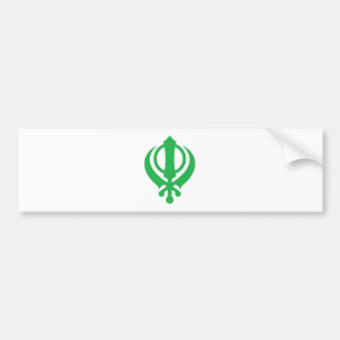 Autocollant De Voiture Vert sikh de Khanda