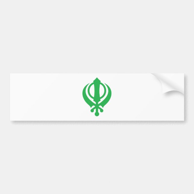 Autocollant De Voiture Vert sikh de Khanda (Devant)