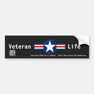 Autocollant De Voiture Veteran Life Bumper Sticker