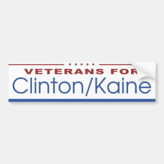 Autocollant De Voiture Vétérans pour Clinton/Kaine 2016