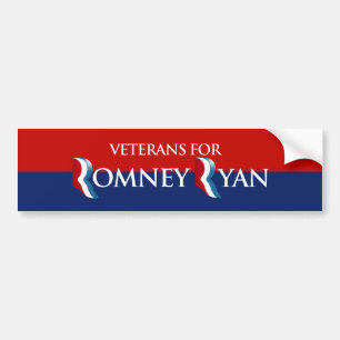 AUTOCOLLANT DE VOITURE VÉTÉRANS POUR ROMNEY RYAN - .PNG