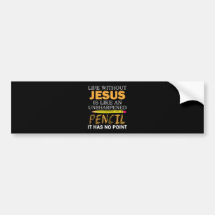Autocollant De Voiture Vie Sans Jésus Drôle Foi Religieuse Chrétienne