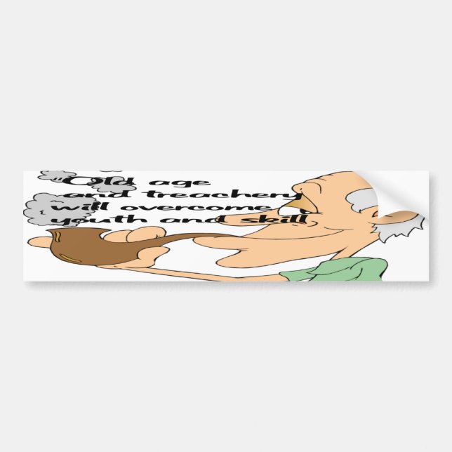 Autocollant De Voiture Vieillesse et trahison (Devant)