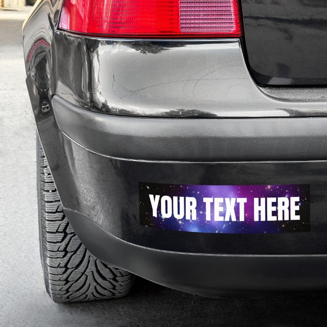 Autocollant De Voiture Vierge photo de l'espace céleste violet (Purple Celestial Space Photo Blank Bumper Sticker)