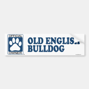 Autocollant De Voiture Vieux bleu anglais de bouledogue