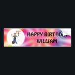 Autocollant De Voiture Vieux Hippie Hippy Tie Dye 70e fête d'anniversaire<br><div class="desc">Célébrez votre vieux hippie préféré avec une couleur brillante teinte cravate avec un gars hippy tenant deux doigts dans le symbole universel de paix avec son bandeau de teinture cravate et sa guitare trusty penchant contre sa jambe. Il tient une pancarte montrant son âge. Design original par Holiday Hearts Designs...</div>
