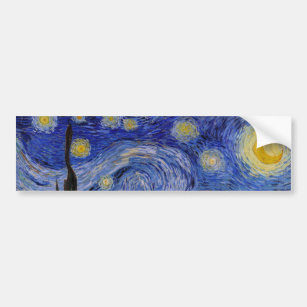 Autocollant De Voiture Vincent Van Gogh - La nuit étoilée