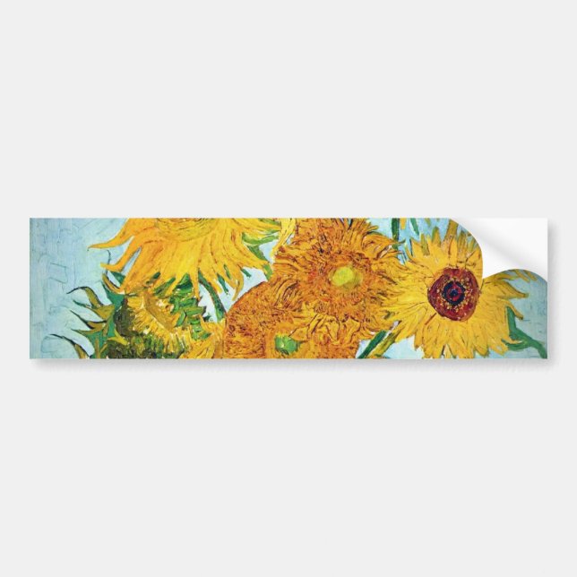 Autocollant De Voiture Vincent van Gogh - vase avec 12 tournesols (Devant)