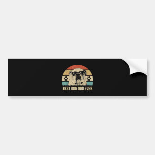 Autocollant De Voiture Vintage Best English Bulldog DAD Ever Chemise Père
