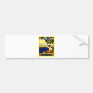 Autocollant De Voiture vintage-jamaica-travel-poster.